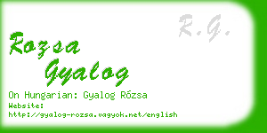 rozsa gyalog business card